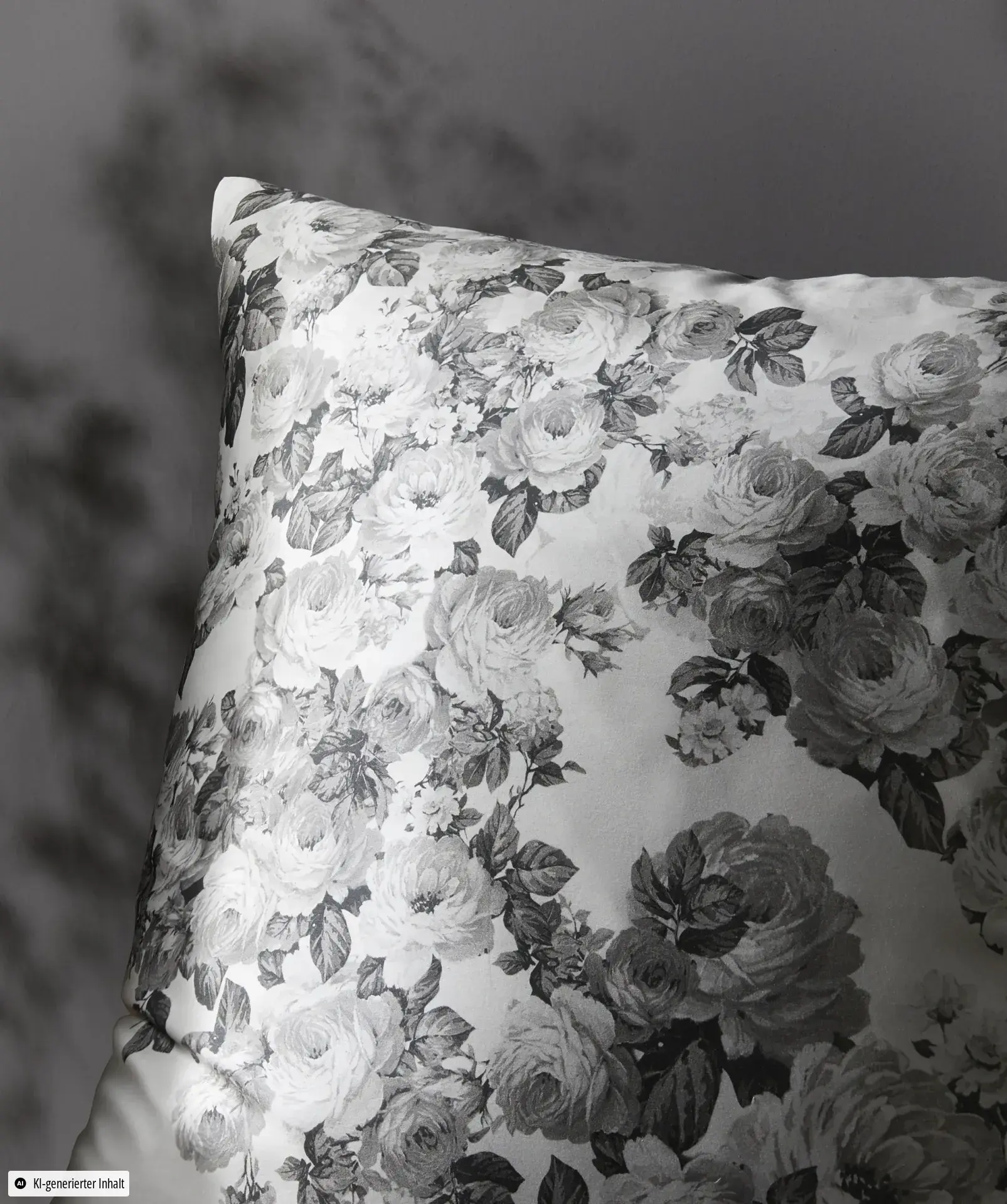 Black Premium Schweizer Satin Schwarz-Weiß – Detail