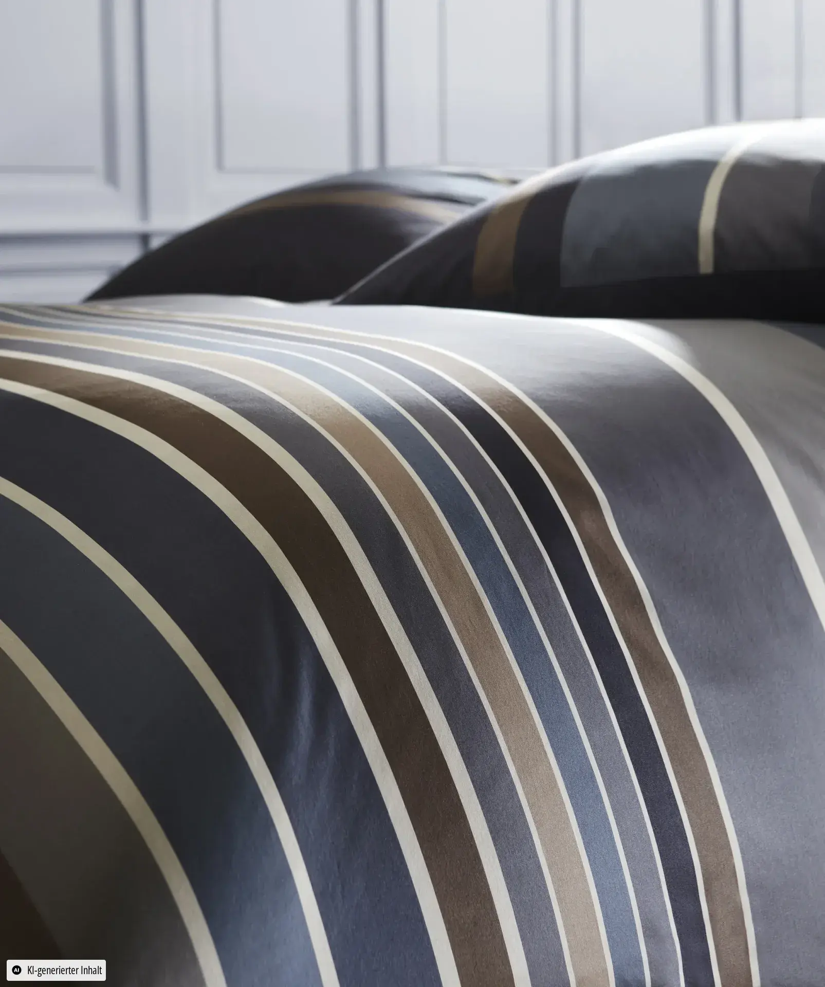 Black Premium Schweizer Satin Braun-Blau – Detail