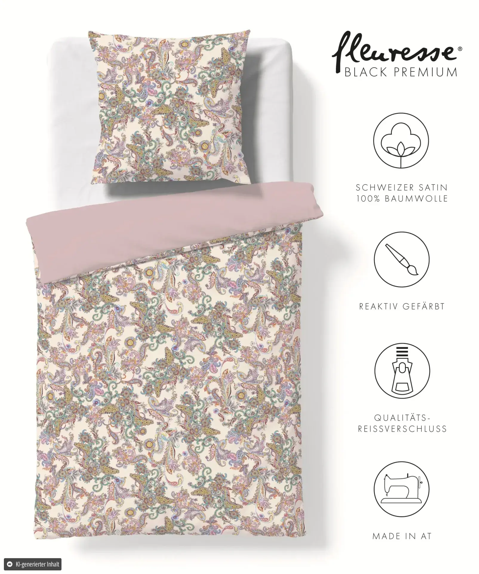Black Premium 534592 Bettwäsche aus Schweizer Satin