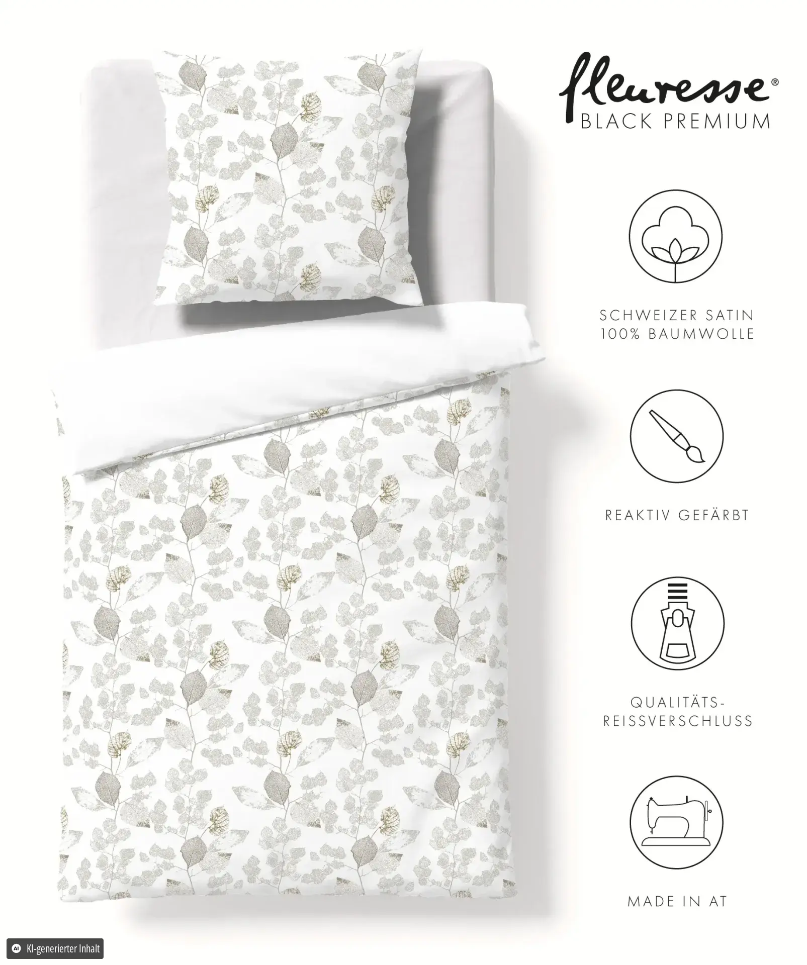 Black Premium Schweizer Satin Grau-Grün – Freisteller
