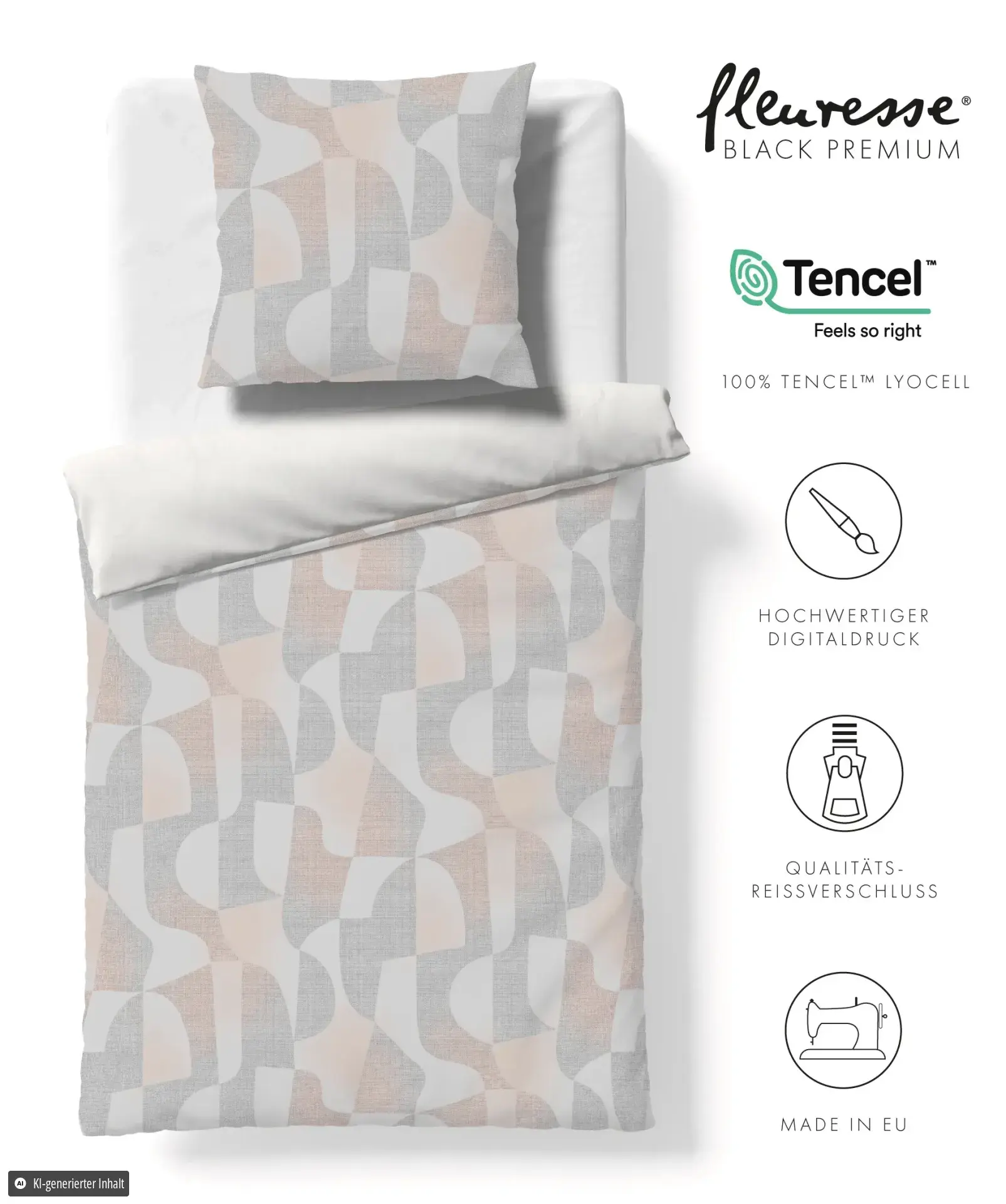 Black Premium 524593 Bettwäsche aus TENCEL™ Lyocell-Fasern