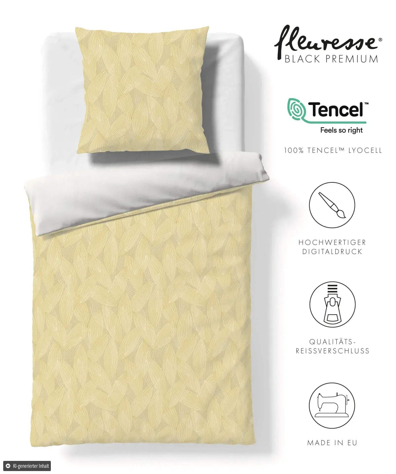 Black Premium 524596 Bettwäsche aus TENCEL™ Lyocell-Fasern